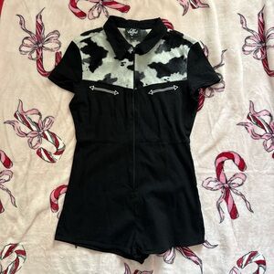Valfre cow print black white romper S